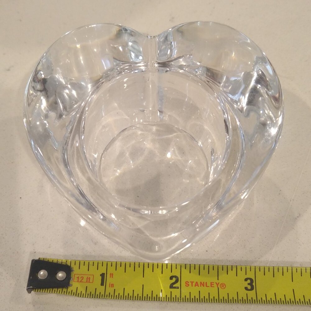 Crate & Barrel Heart Shaped Glass Tealight Candleholder - Picture 5 of 5